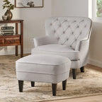 Poltrona Tafton Tufted con pouf di Christopher Knight Home