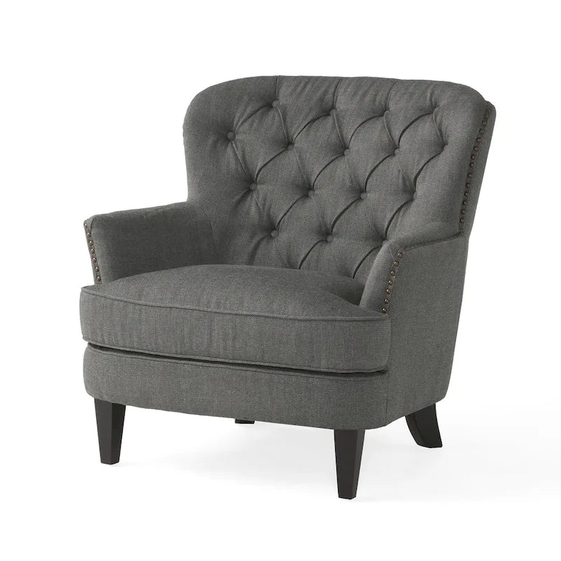 Poltrona Tafton Tufted con pouf di Christopher Knight Home