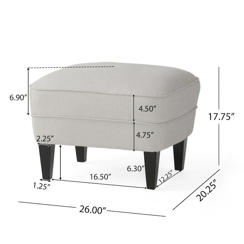 Poltrona Tafton Tufted con pouf di Christopher Knight Home