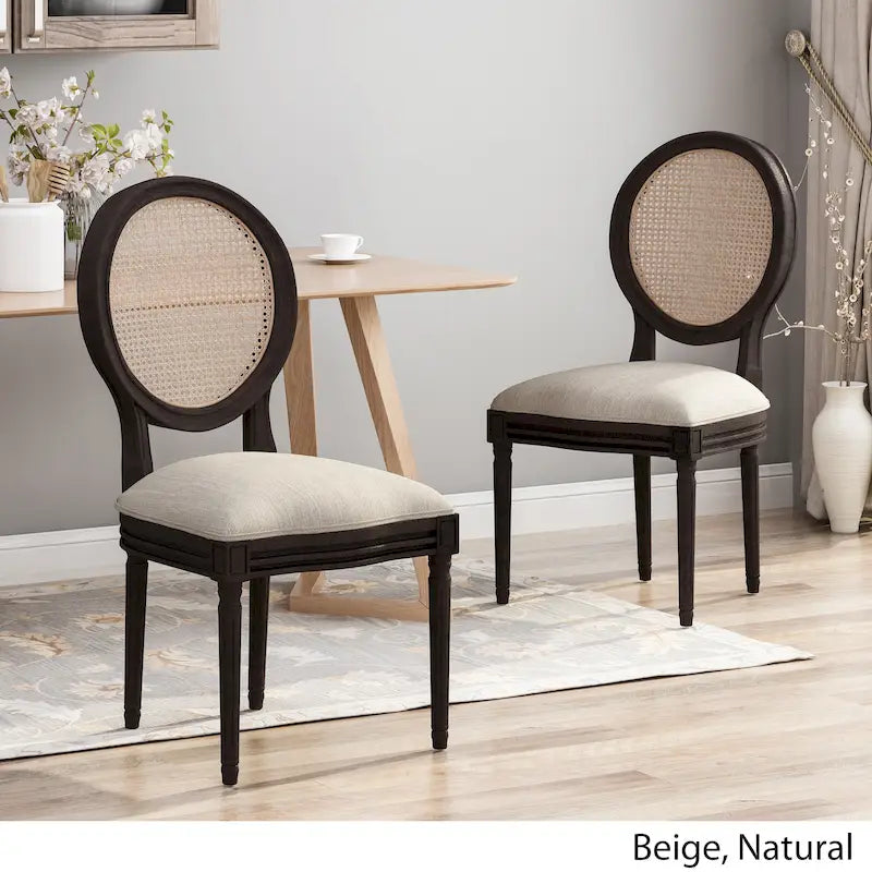 Sedie da pranzo in legno Govan con cuscini (set da 2) di Christopher Knight Home