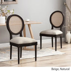 Sedie da pranzo in legno Govan con cuscini (set da 2) di Christopher Knight Home
