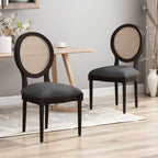 Sedie da pranzo in legno Govan con cuscini (set da 2) di Christopher Knight Home