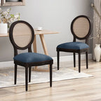 Sedie da pranzo in legno Govan con cuscini (set da 2) di Christopher Knight Home
