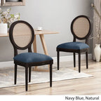 Sedie da pranzo in legno Govan con cuscini (set da 2) di Christopher Knight Home