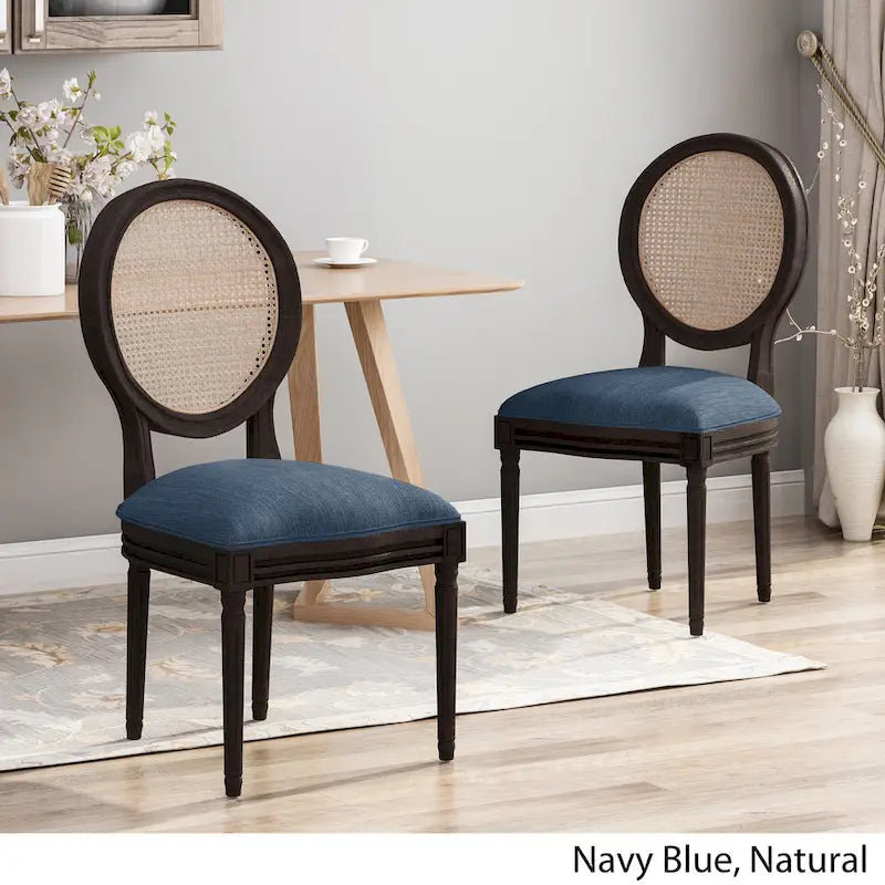 Sedie da pranzo in legno Govan con cuscini (set da 2) di Christopher Knight Home