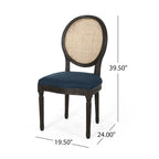 Sedie da pranzo in legno Govan con cuscini (set da 2) di Christopher Knight Home