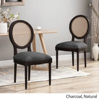 Sedie da pranzo in legno Govan con cuscini (set da 2) di Christopher Knight Home