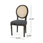 Sedie da pranzo in legno Govan con cuscini (set da 2) di Christopher Knight Home