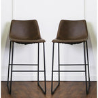 Middlebrook Prusiner 30-inch Faux Leather Bar Stool (Set of 2)