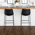 Middlebrook Prusiner 30-inch Faux Leather Bar Stool (Set of 2)