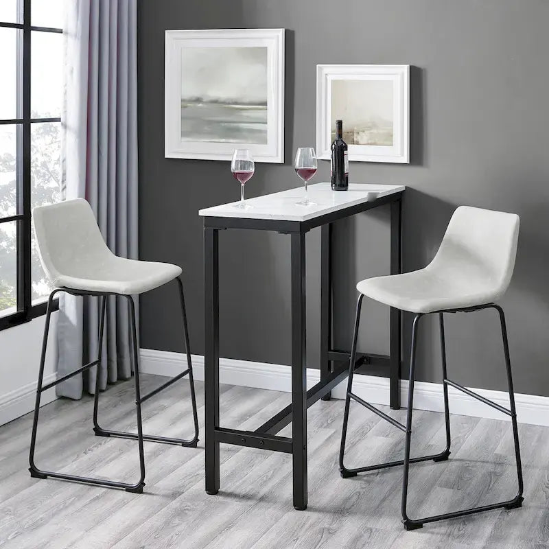Middlebrook Prusiner 30-inch Faux Leather Bar Stool (Set of 2)