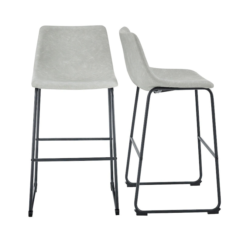 Middlebrook Prusiner 30-inch Faux Leather Bar Stool (Set of 2)