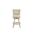 Melrose High Back Swivel Wood Counter Stool