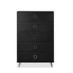 Modern Rectangular Wooden 5-Drawers Chest