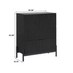 Middlebrook Designs Three Drawer Chest with Reeded Drawer Fronts