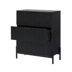 Middlebrook Designs Three Drawer Chest with Reeded Drawer Fronts
