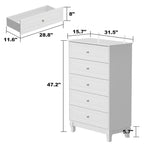 Side Tatble 5 Drawer Dresser Drawer Chest Tall Storage Cabinet