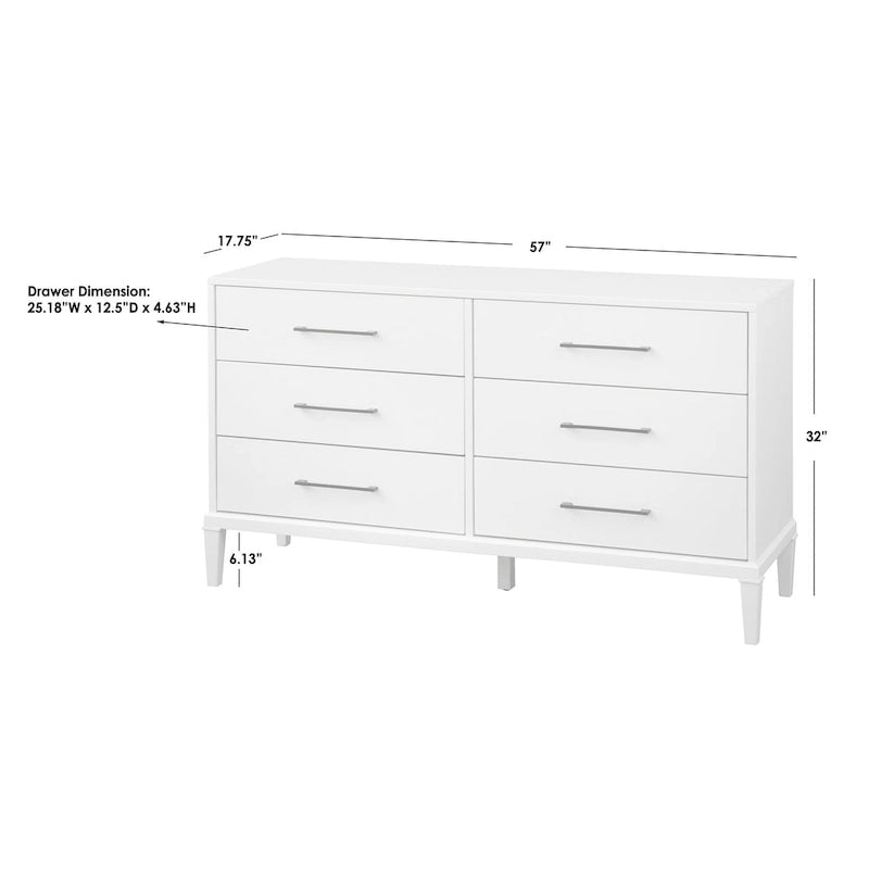 Lifestorey Sussex 6-Drawer Dresser