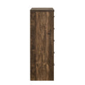 Greer Rustic Walnut and Black Bar 5-Drawer Chest by Furniture of America