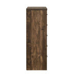 Greer Rustic Walnut and Black Bar 5-Drawer Chest by Furniture of America