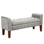 Copper Grove ArumDove Grey Velvet Settee-style Storage Bench