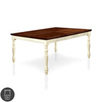 Tavolo da pranzo espandibile Furniture of America Bethannie bicolore da 78 pollici