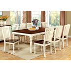 Tavolo da pranzo espandibile Furniture of America Bethannie bicolore da 78 pollici