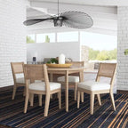 Brentwood Brown Wood Round Dining Table - N/A