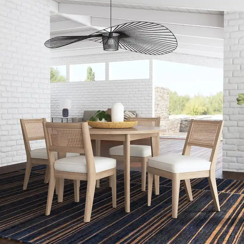 Brentwood Brown Wood Round Dining Table - N/A