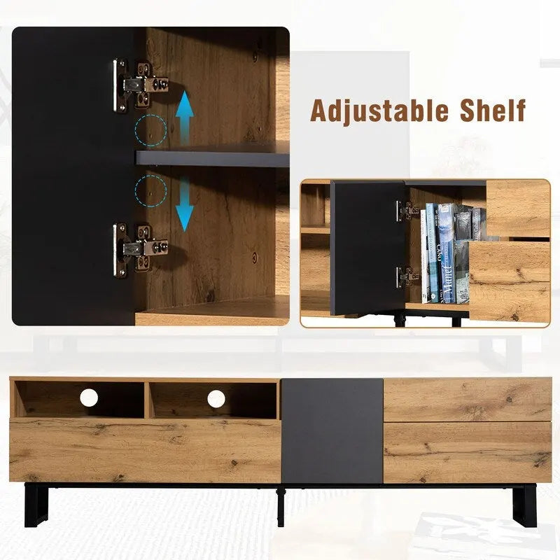 Modern Media Console Table TV Stand for 80 TV