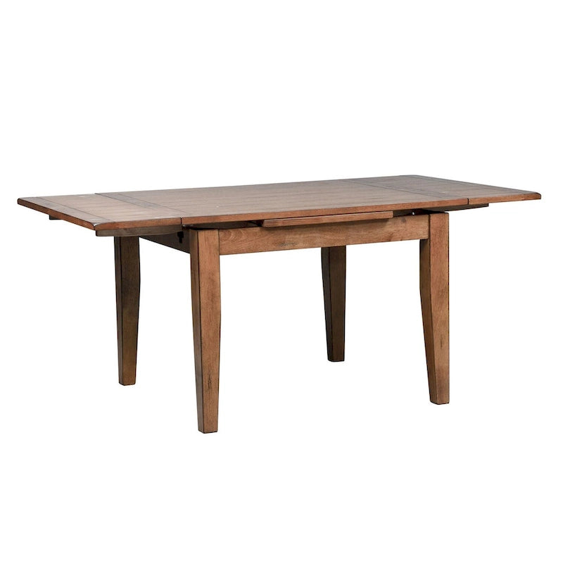 Tavolo con gambe a scomparsa Treasures in rovere rustico marrone medio