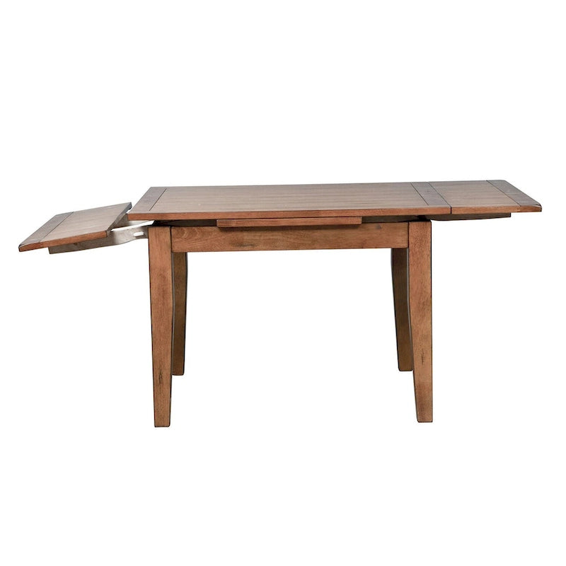 Tavolo con gambe a scomparsa Treasures in rovere rustico marrone medio