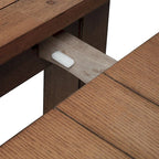 Tavolo con gambe a scomparsa Treasures in rovere rustico marrone medio