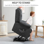 HOMCOM Power Lift Recliner Chair for Elderly Big and Tall with Massage
