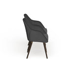 Carson Carrington Akrehamn 2-piece Grey Faux Leather Arm Chair Set with Beech Legs