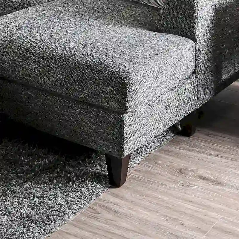 Divano componibile a 4 pezzi in tessuto grigio Lauf Modern di Furniture of America