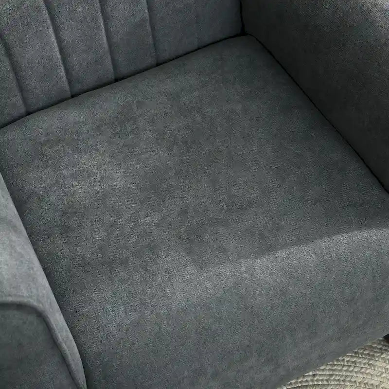 Poltrona HOMCOM in Tessuto, Poltroncina Moderna di Metà Secolo con Gambe in Legno, Morbida e Imbottita, Braccioli Arrotondati