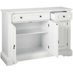 White Sideboard Buffet Breakfront Cabinet