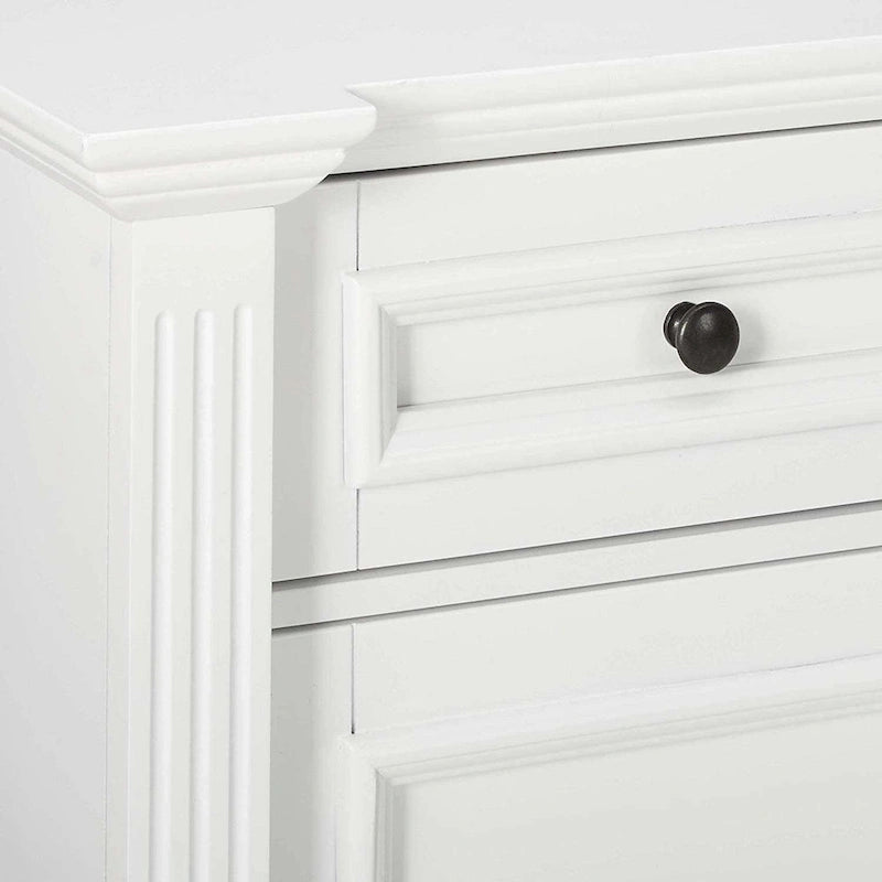 White Sideboard Buffet Breakfront Cabinet