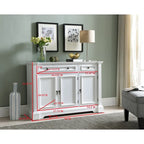 White Sideboard Buffet Breakfront Cabinet