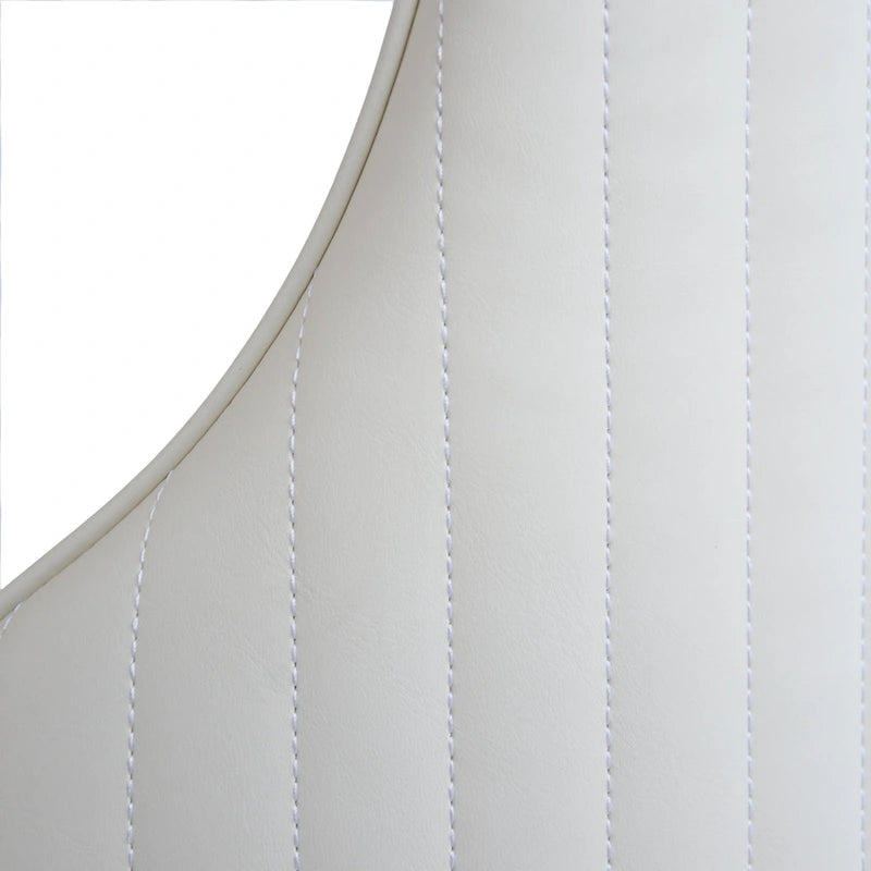 Modern Cream White Faux Leather Dining Chairs (set of 2) - N/A