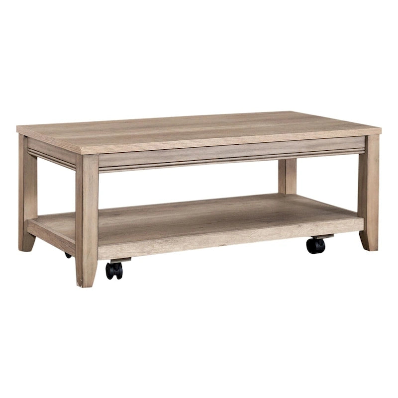 Sun Valley Sandstone Brown Living Room Table Set 3 Piece with Coffee Table, Side Tables