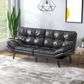 Divano Letto Futon, Divano Pieghevole in Memory Foam Convertibile per Due Posti Letto con Braccioli Regolabili per Piccoli Spazi