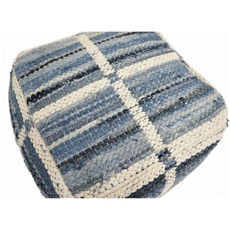 Pouf Marinez in lana e cotone Home&Manor