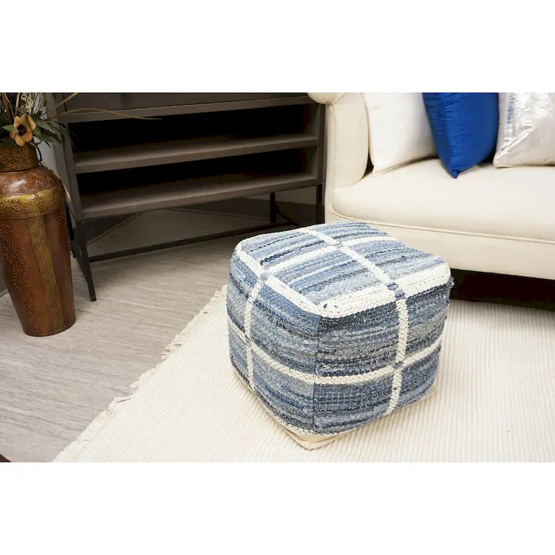 Pouf Marinez in lana e cotone Home&Manor