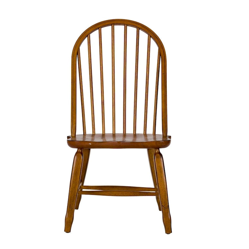 Treasures Rustic Oak Bow Back Dining Chair (Set of 2)