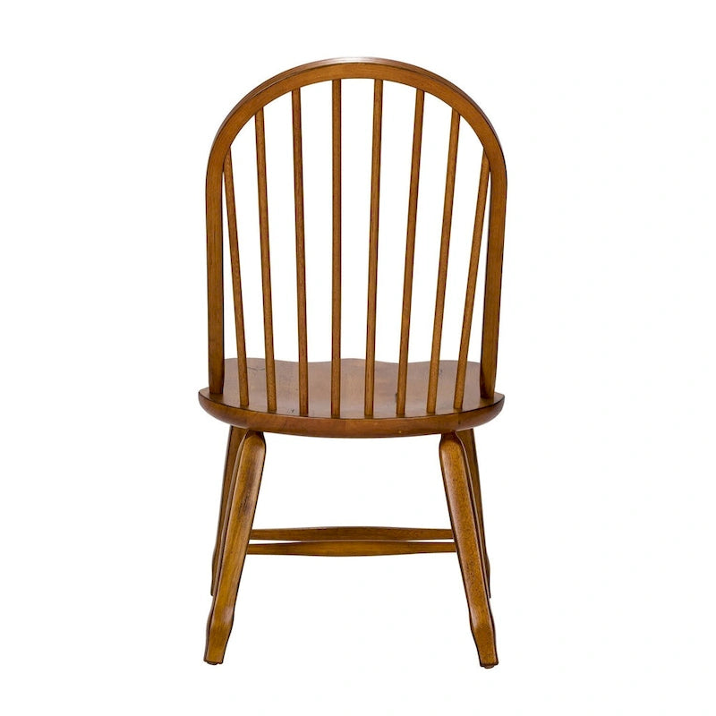 Treasures Rustic Oak Bow Back Dining Chair (Set of 2)