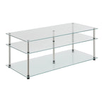 Convenience Concepts Designs2Go Classic Glass 3 Tier Coffee Table