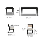 Brentwood Black Wood Rectangle Dining Set by Homestyles - 66 x 30 x 36