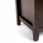 WYNDENHALL Portland SOLID WOOD 40 inch Wide Transitional Medium Storage Cabinet in Mahogany Brown - 40w x 16.9d x 44h